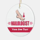 ペディキュアおもしろい爪、 ネイルポーランドサロン技術者 セラミックオーナメント (左)