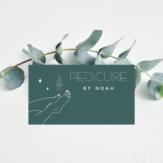 ペディキュアかわいらしキュート足エレガント爪、 ネイルポーランドカム 名刺