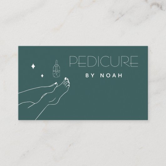 ペディキュアかわいらしキュート足エレガント爪、 ネイルポーランドカム 名刺 (正面)