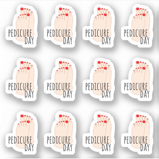 ペディキュアアポイントメント気に爪、 ネイルリマインダープランナー シール (正面)