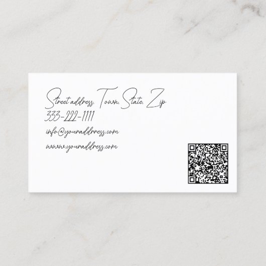 ペディキュアスタジオワンラインストローク足イラストレーション 名刺 (裏面)