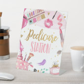 ペディキュアステーションスパパーティーメークアップグラマー誕生日 台座サイン (インサイチュ)