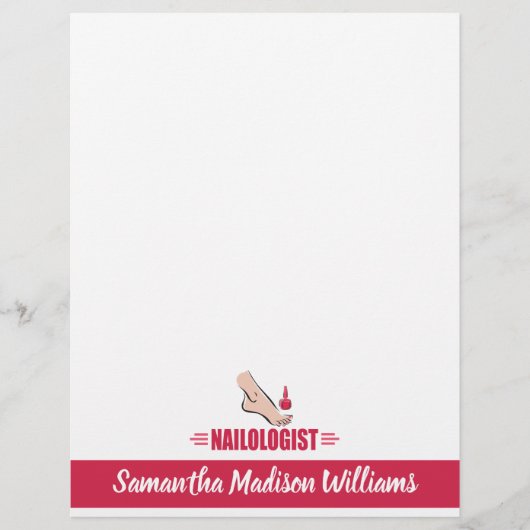 ペディキュアユーモアのあるピンクポーランドネイルサロン チラシ (正面)