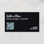 ペディキュアリスト テクニシャン ネイル テック vCard QR 名刺 (裏面)