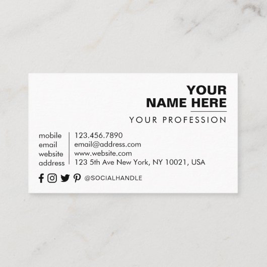 ペディキュア名刺QRコード 名刺 (裏面)