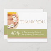 ペディキュア爪、 ネイルのデュカリストスパ感謝していサロンUクーポン ポストカード (正面/裏面)