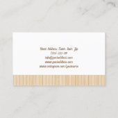 ペディキュア爪、 ネイルの経管主義足スパ竹のストライプ 名刺 (裏面)