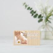 ペディキュア爪、 ネイルの経管主義足スパ竹のストライプ 名刺 (スタンド正面)