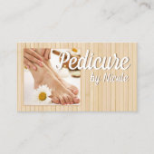 ペディキュア爪、 ネイルの経管主義足スパ竹のストライプ 名刺 (正面)