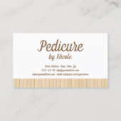 ペディキュア爪、 ネイルPedicurist次の訪問リマインダカード 名刺 (裏面)