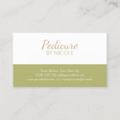 ペディキュア爪、 ネイルPedicurist次の訪問リマインダカード 名刺 (裏面)