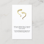 ペディキュア足チロ気にポジストポディトラスト 名刺 (裏面)