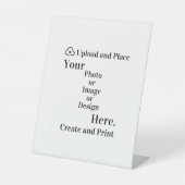 ペデスタルあなたのデザインまたは写真のアップロードに署名 台座サイン (正面)