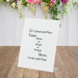 ペデスタルあなたのデザインまたは写真のアップロードに署名 台座サイン