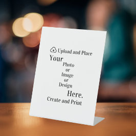 ペデスタルあなたのデザインまたは写真のアップロードに署名 台座サイン