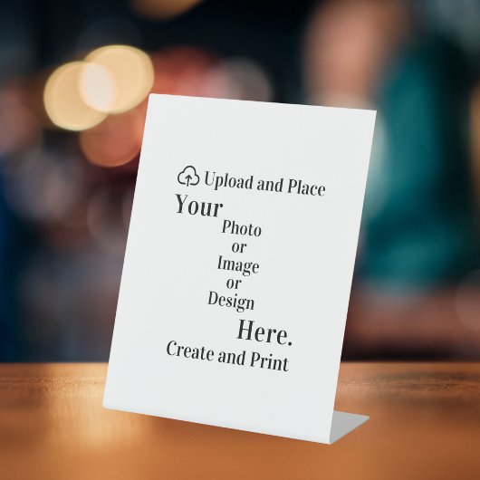 ペデスタルあなたのデザインまたは写真のアップロードに署名 台座サイン