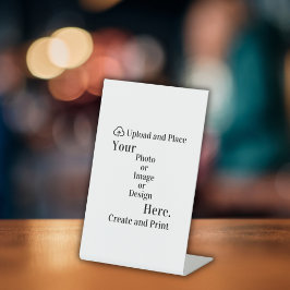 ペデスタルあなたのデザインまたは写真のアップロードに署名 台座サイン