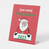 ペデスタルのサインカスタム- Christmas （名前を追加） 台座サイン (正面)