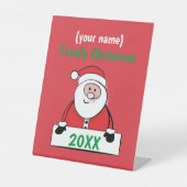 ペデスタルのサインカスタム- Christmas （名前を追加） 台座サイン (正面)