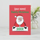 ペデスタルのサインカスタム- Christmas （名前を追加） 招待状 (スタンド正面)