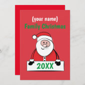 ペデスタルのサインカスタム- Christmas （名前を追加） 招待状 (正面/裏面)