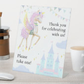 ペデスタルのサイン「お願い一つ取りなさい!」赤ちゃんシャワー。 台座サイン (インサイチュ)