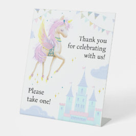 ペデスタルのサイン「お願い一つ取りなさい！」赤ちゃんシャワー。 台座サイン