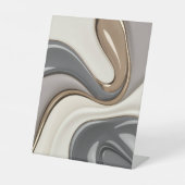 ペデスタルサインインスタイリッシュ抽象芸術 台座サイン (正面)