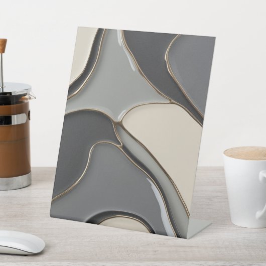 ペデスタルサインインスタイリッシュ抽象芸術 台座サイン (インサイチュ)