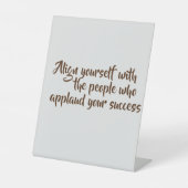 ペデスタルサインオリジナルやる気を起こさせる引用文 台座サイン (正面)