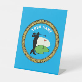 ペデスタルサインゴルフ – 名前の追加 – ゴルファー 台座サイン