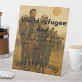 ペデスタルサイン難民の日 台座サイン (インサイチュ)