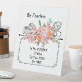 ペデスタルサインBe Fearlessの励まし引用文 台座サイン (インサイチュ)