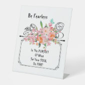 ペデスタルサインBe Fearlessの励まし引用文 台座サイン (正面)