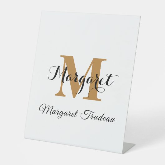 ペデスタル名記号 – パーソナライズされたイベントアクセント 台座サイン (正面)