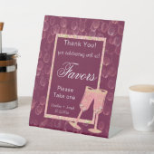 ペデスタル用のシャンパングラス2杯 台座サイン (インサイチュ)