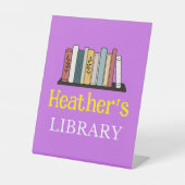 ペデスタル記号 – ライブラパーソナライズされたリ – 名前の追加 台座サイン (正面)