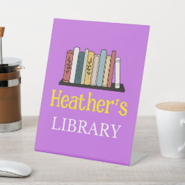 ペデスタル記号 – ライブラパーソナライズされたリ – 名前の追加 台座サイン