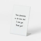 ペデスタル記号、4" X 6" 台座サイン (正面)