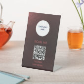 ペデスタル記号 – QRメニュー表示 台座サイン (インサイチュ)