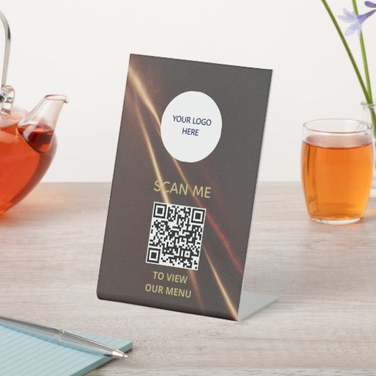 ペデスタル記号 – QRメニュー表示 台座サイン (インサイチュ)