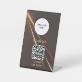 ペデスタル記号 – QRメニュー表示 台座サイン (正面)