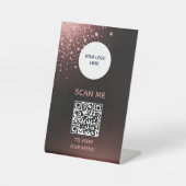 ペデスタル記号 – QRメニュー表示 台座サイン (正面)