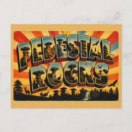 ペデスタル・ロックス　アーカンソー州の砂岩の奇岩アート ポストカード