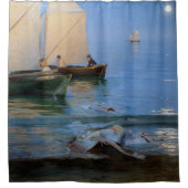 ペデルセヴェリンクロイエ – 魚釣りボート シャワーカーテン (正面)