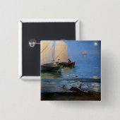 ペデルセヴェリンクロイエ – 魚釣りボート 缶バッジ (正面&裏面)