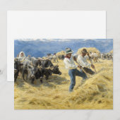 ペデール・セヴェリン・クロイヤー - アブルッツィの脱穀 招待状 (正面/裏面)