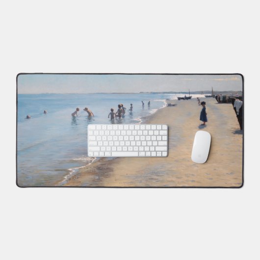 ペデール・セヴェリン・クロイヤー - スカゲンの海辺の夏の日 デスクマット (キーボード&マウス)