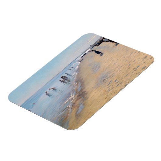 ペデール・セヴェリン・クロイヤー - スカゲンの海辺の夏の日 マグネット (左側)