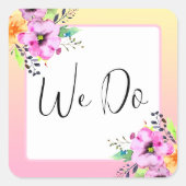 ペトエレガントニアスフローライエローとピンク スクエアシール (正面)